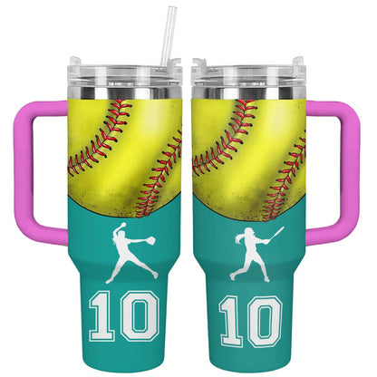 Shineful Personalized Tumbler Softball In My Heart