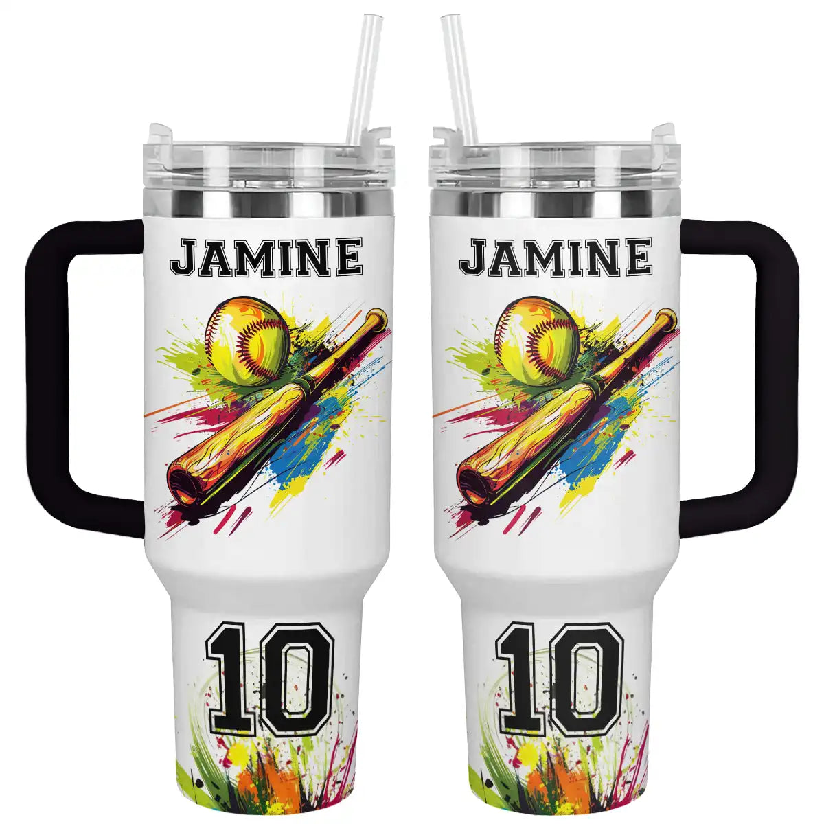 Shineful Tumbler Personalized Vibrant Softball