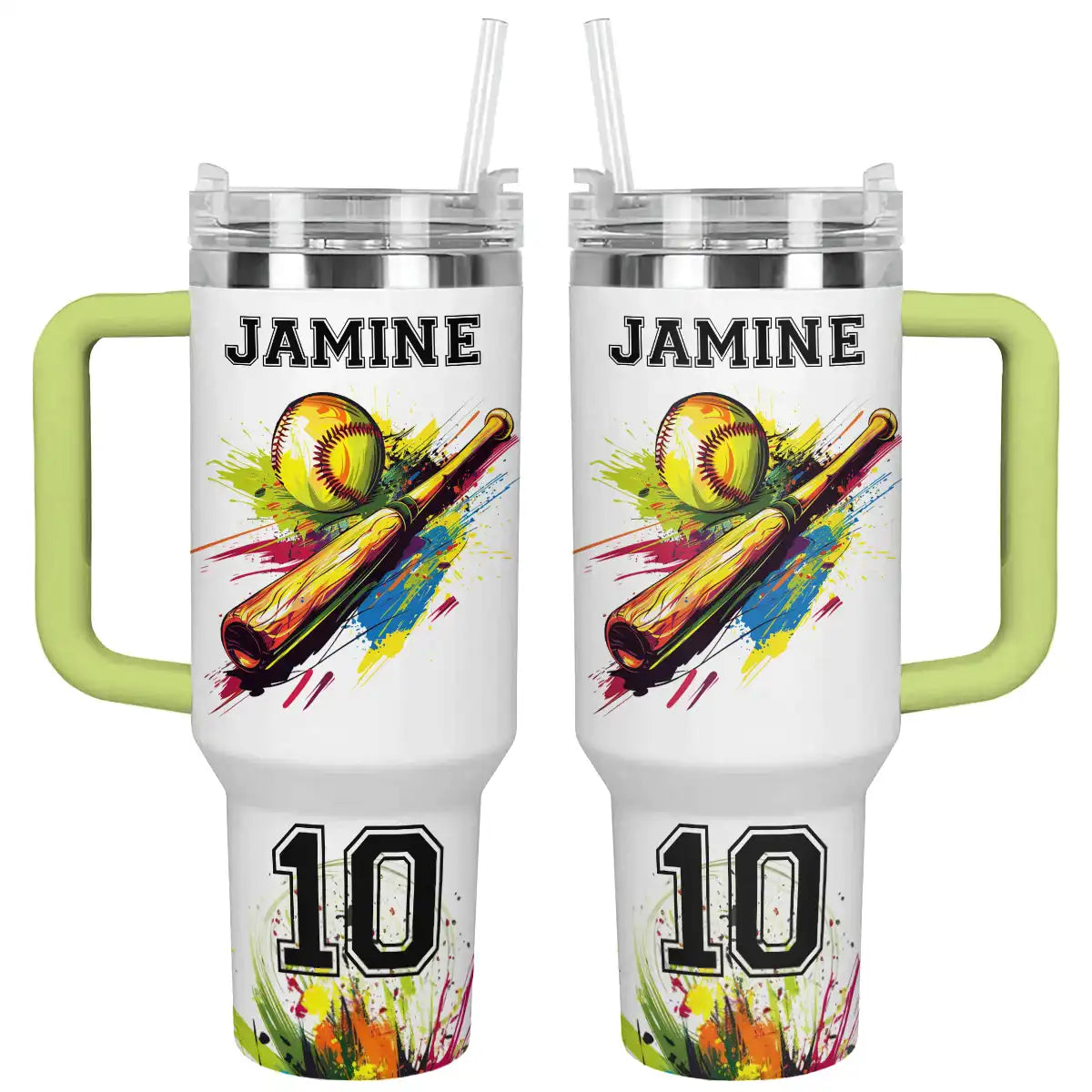 Shineful Tumbler Personalized Vibrant Softball