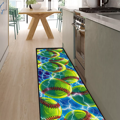 Shineful Ultra-Thin Non Skid Floor Mat, Kitchen Rugs Strength Softball