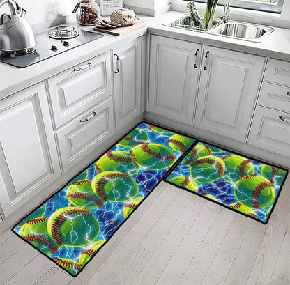 Shineful Ultra-Thin Non Skid Floor Mat, Kitchen Rugs Strength Softball