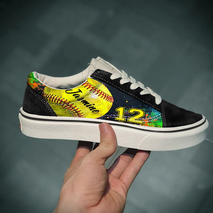 Shineful Sneakers Personalized Softball Kicks