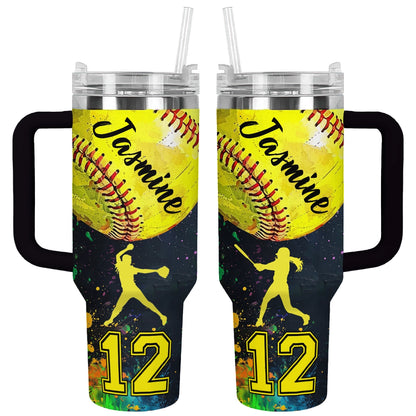 Shineful Tumbler Personalized Love Softball