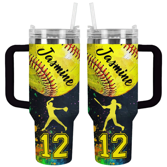 Shineful Tumbler Personalized Love Softball