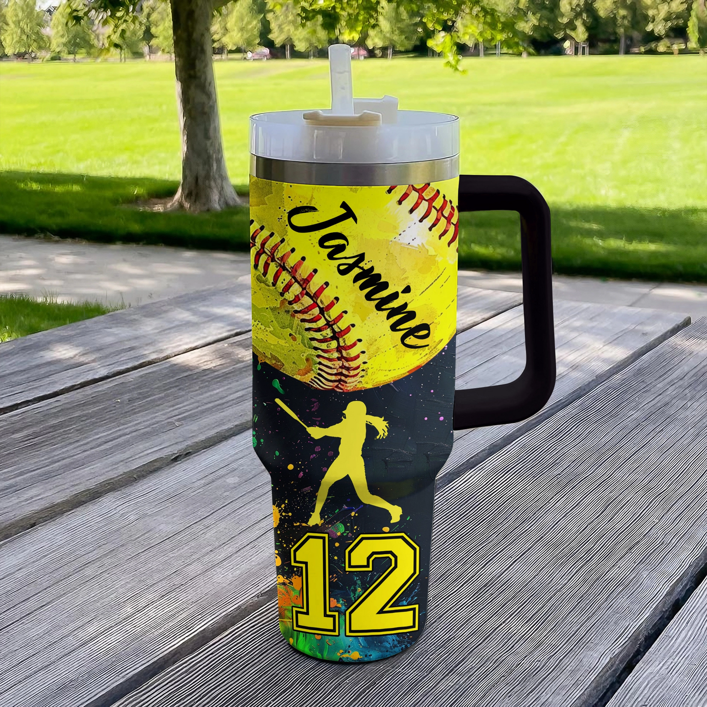 Shineful Tumbler Personalized Love Softball