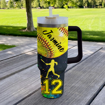 Shineful Tumbler Personalized Love Softball