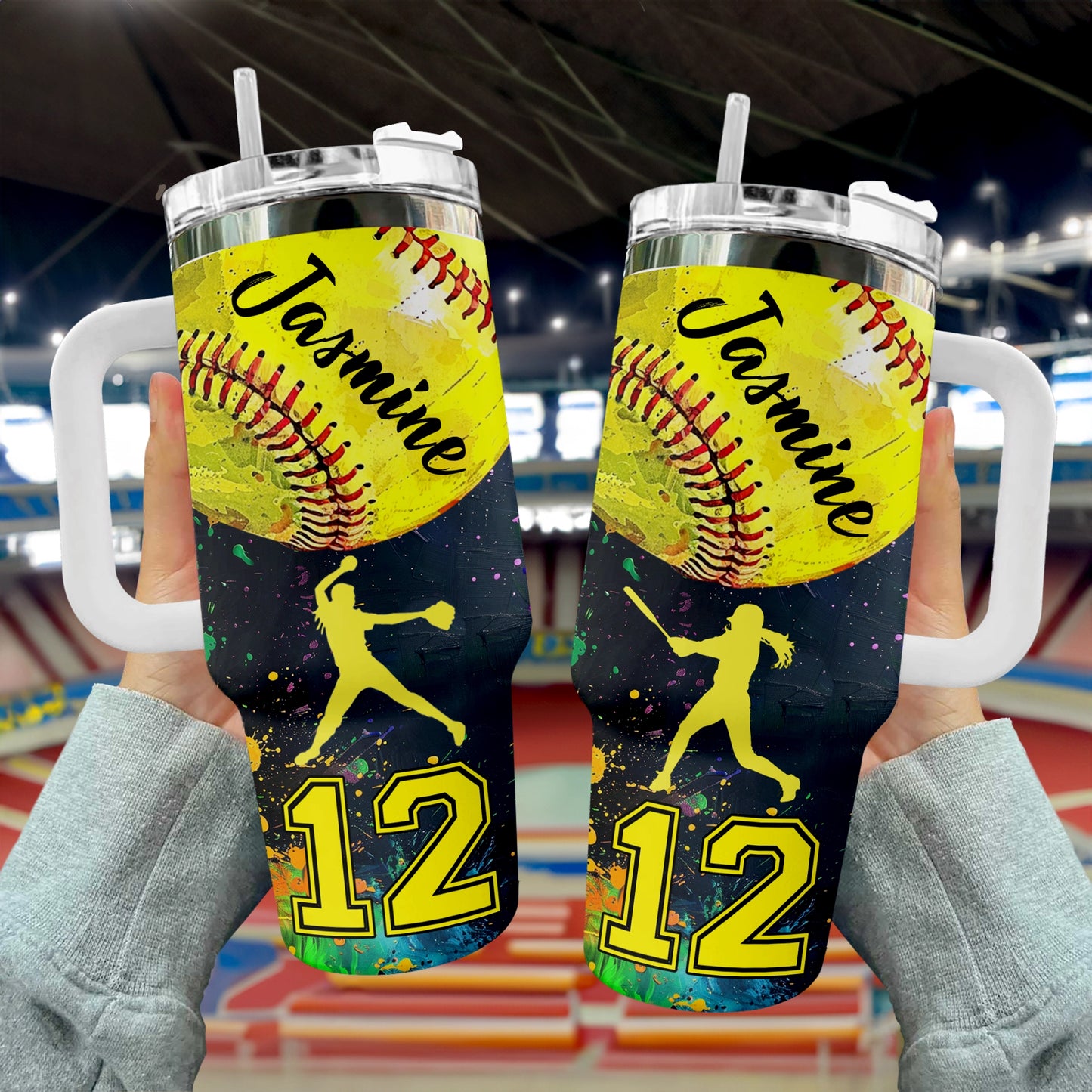 Shineful Tumbler Personalized Love Softball