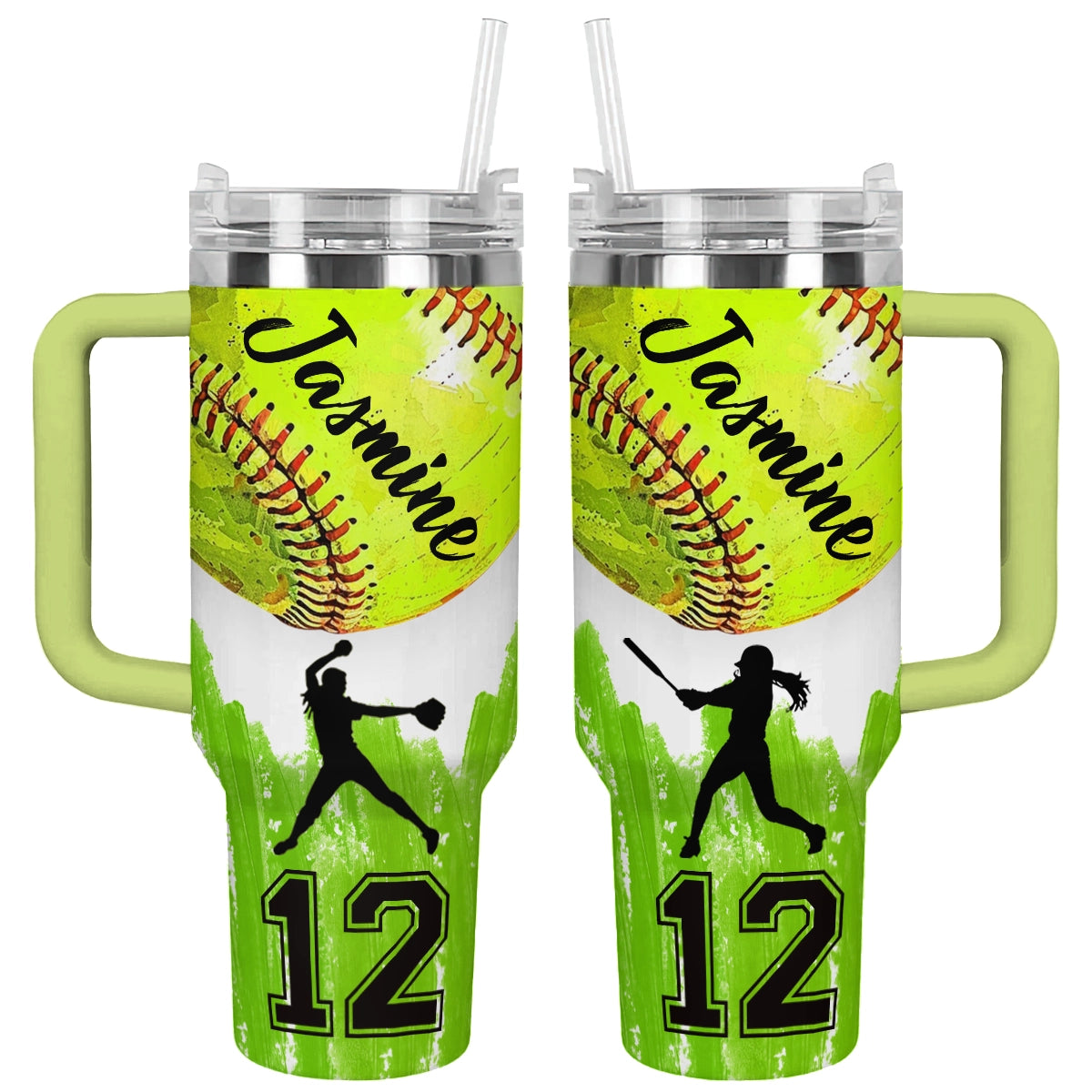 Shineful Tumbler Personalized Elegant Softball