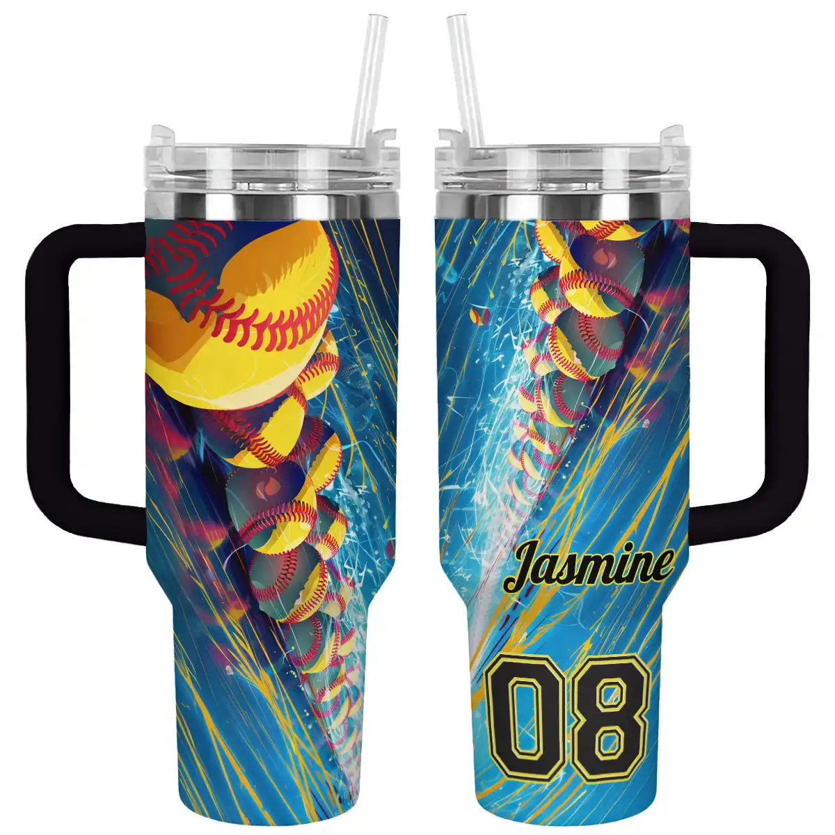 Shineful Tumbler Personalized Fastpitch Frenzy Softball