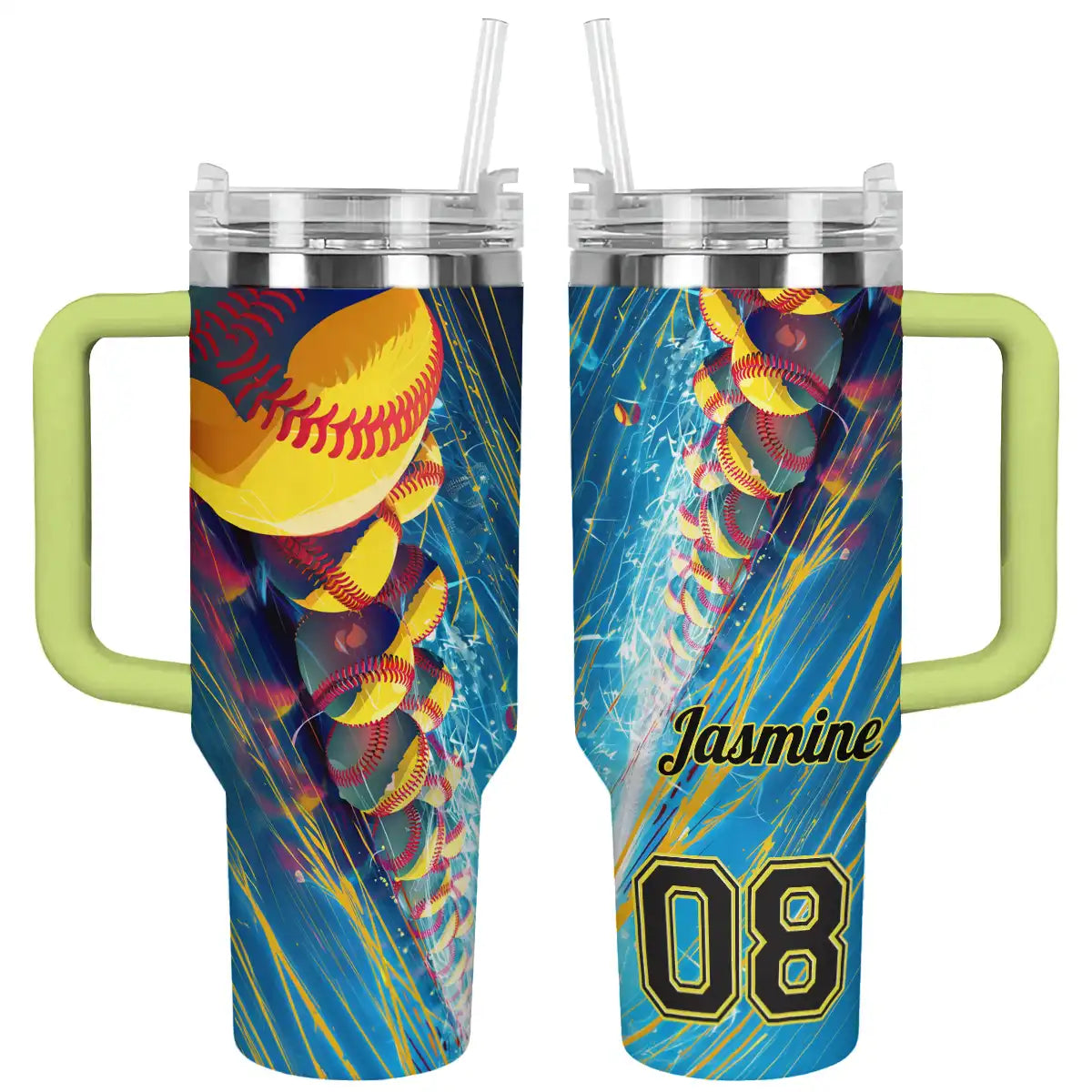 Shineful Tumbler Personalized Fastpitch Frenzy Softball