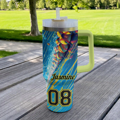 Shineful Tumbler Personalized Fastpitch Frenzy Softball