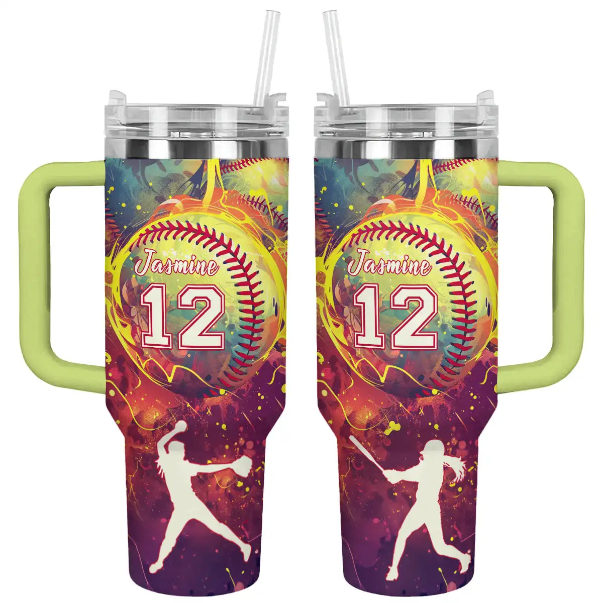 Shiny Tumbler Personalisiert Heat Softball