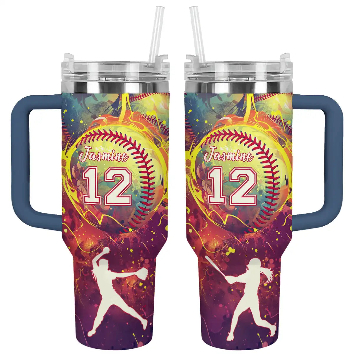 Shiny Tumbler Personalisiert Heat Softball