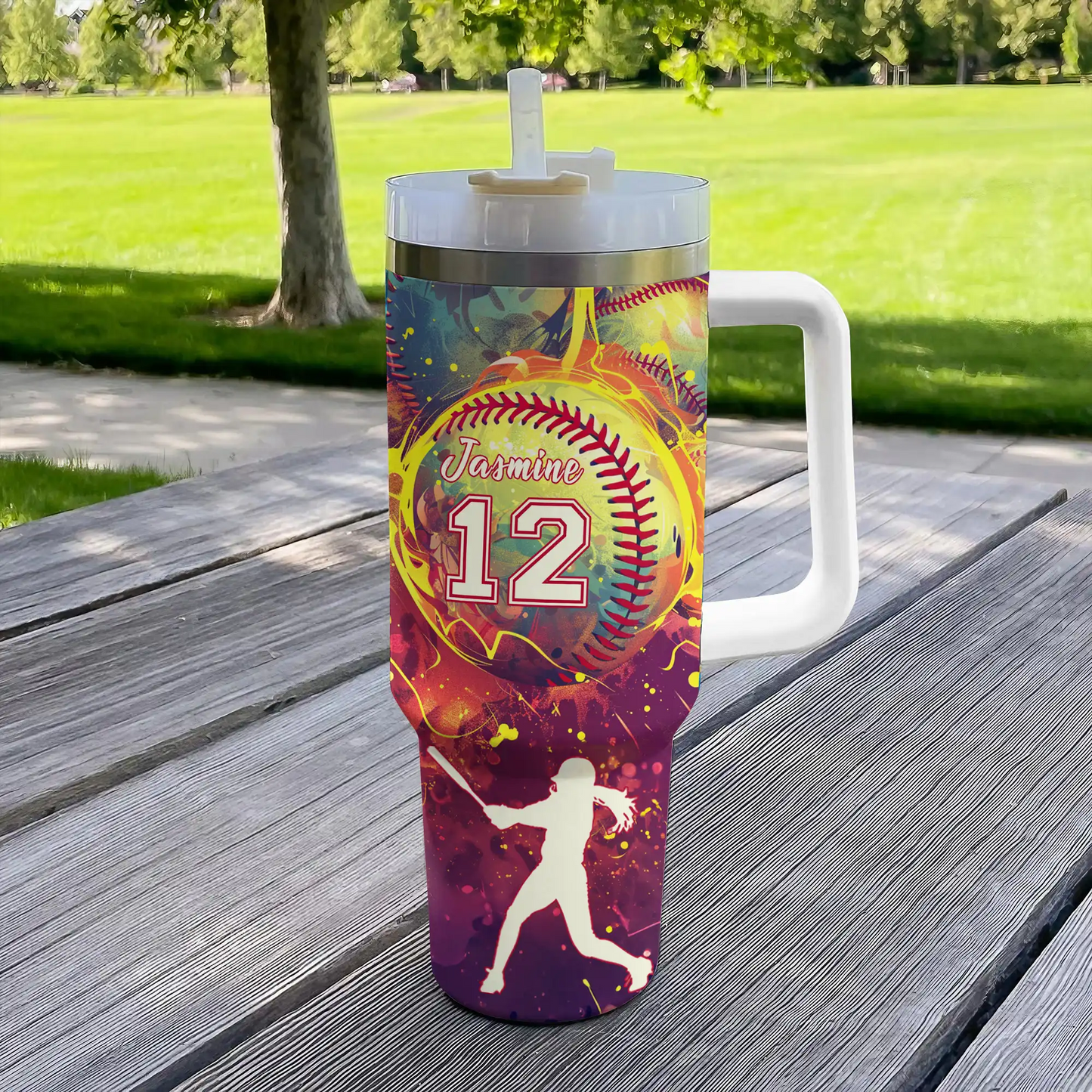 Shineful Tumbler Personalized Heat Softball