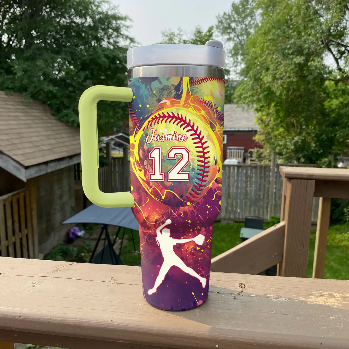 Shiny Tumbler Personalisiert Heat Softball