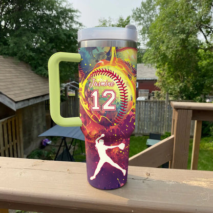 Shineful Tumbler Personalized Heat Softball