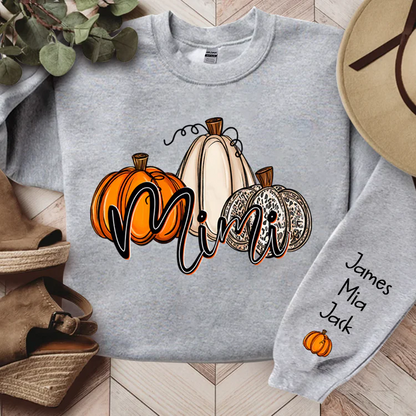 Shineful Fleece Crewneck Sweatshirt Personalized Mimi Sweatshirt With Grandkid