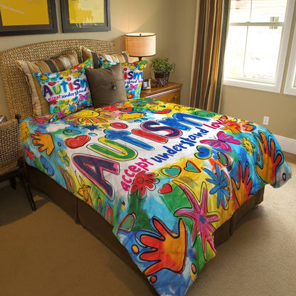 Shineful Quilt 3-Piece Set Pretty Color Autism