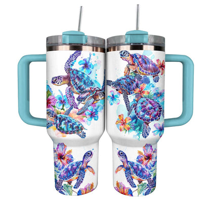 Shineful Tumbler Colorful Sea Turtles