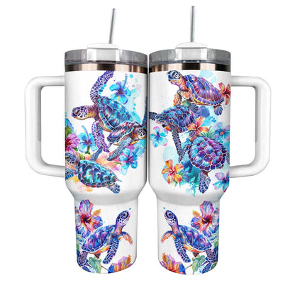 Shineful Tumbler Colorful Sea Turtles