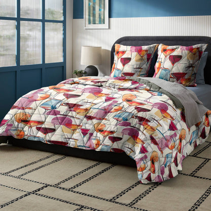 Shineful Quilt 3-Piece Set Wine Gorgeous Love