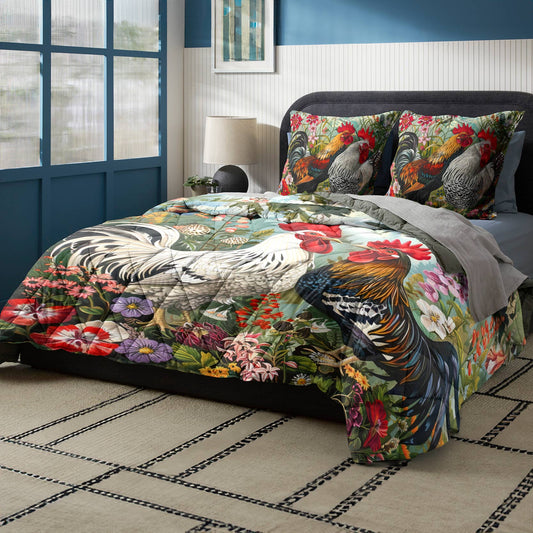 Shineful Quilt 3-Piece Set Gorgeous Chicken