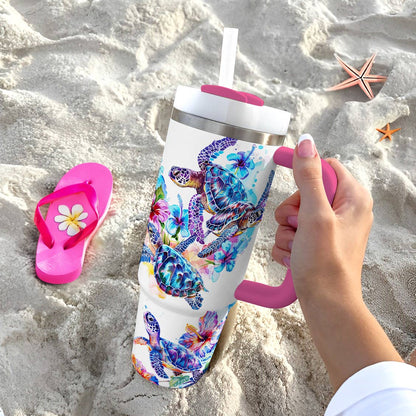 Shineful Tumbler Colorful Sea Turtles