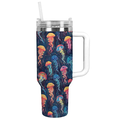 Shineful Tumbler Vibrant Jellyfish In Ocean