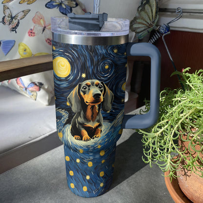 Shineful Tumbler Dachshund Starry Night