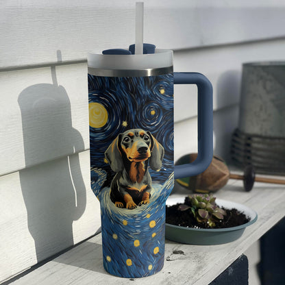 Shineful Tumbler Dachshund Starry Night