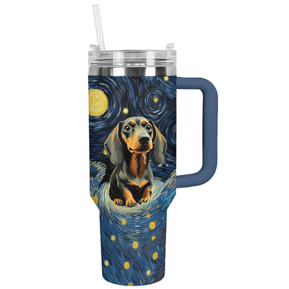 Shineful Tumbler Dachshund Starry Night