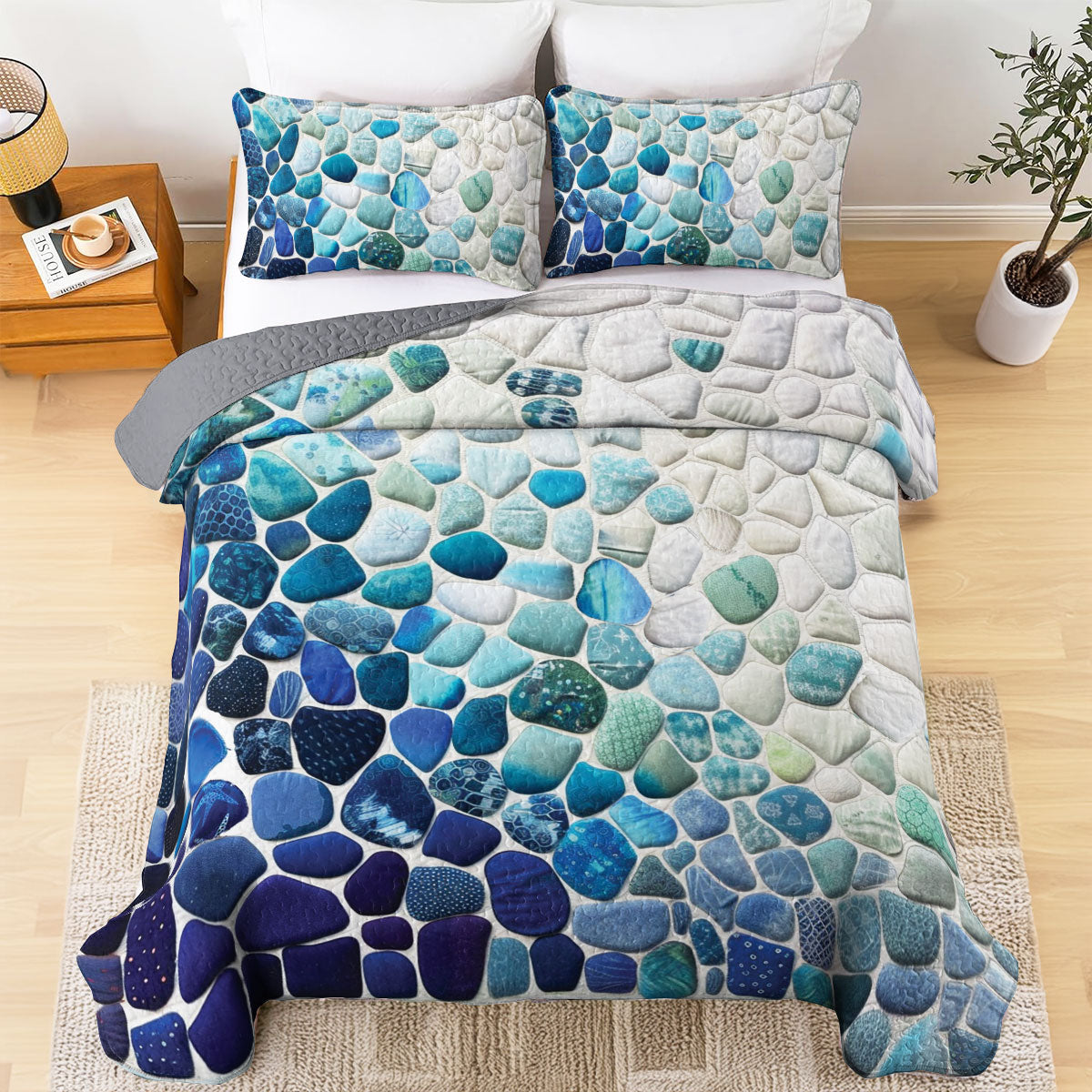 Shineful All Season Quilt 3-Piece Set Seaside Serenity