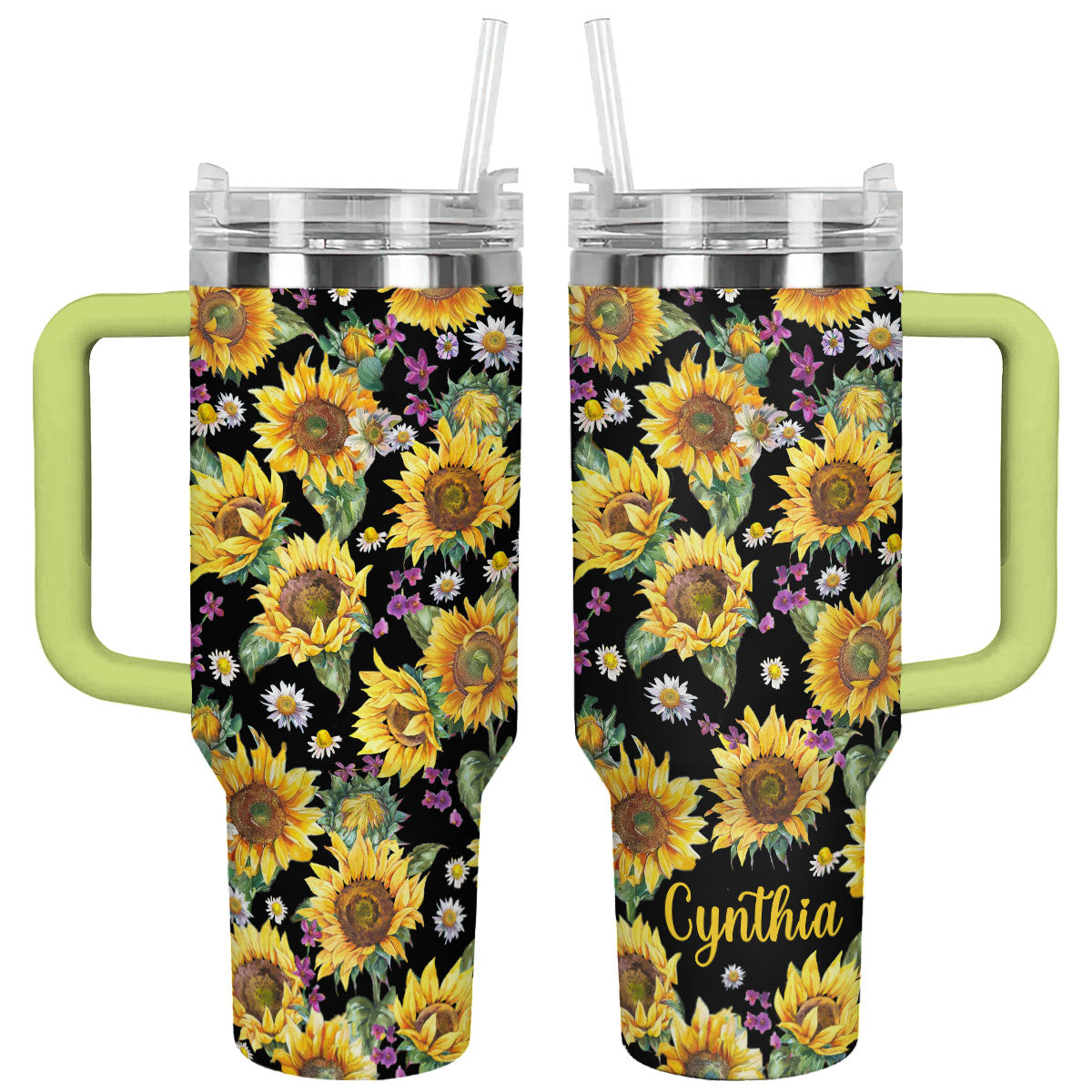 Shineful Tumbler Personalized Sunflowers Classic Sunburst