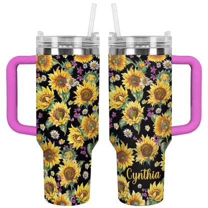 Shineful Tumbler Personalized Sunflowers Classic Sunburst