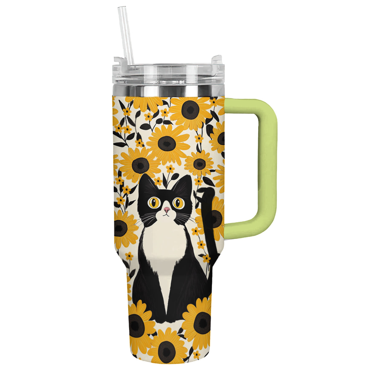 Shineful Tumbler Cat In Sunflower Garden