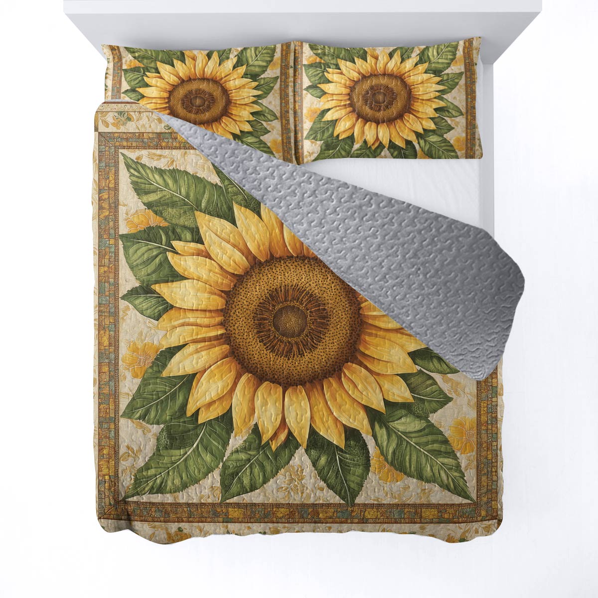 Shineful All Season Quilt 3-Piece Set - Sunflower Elegance