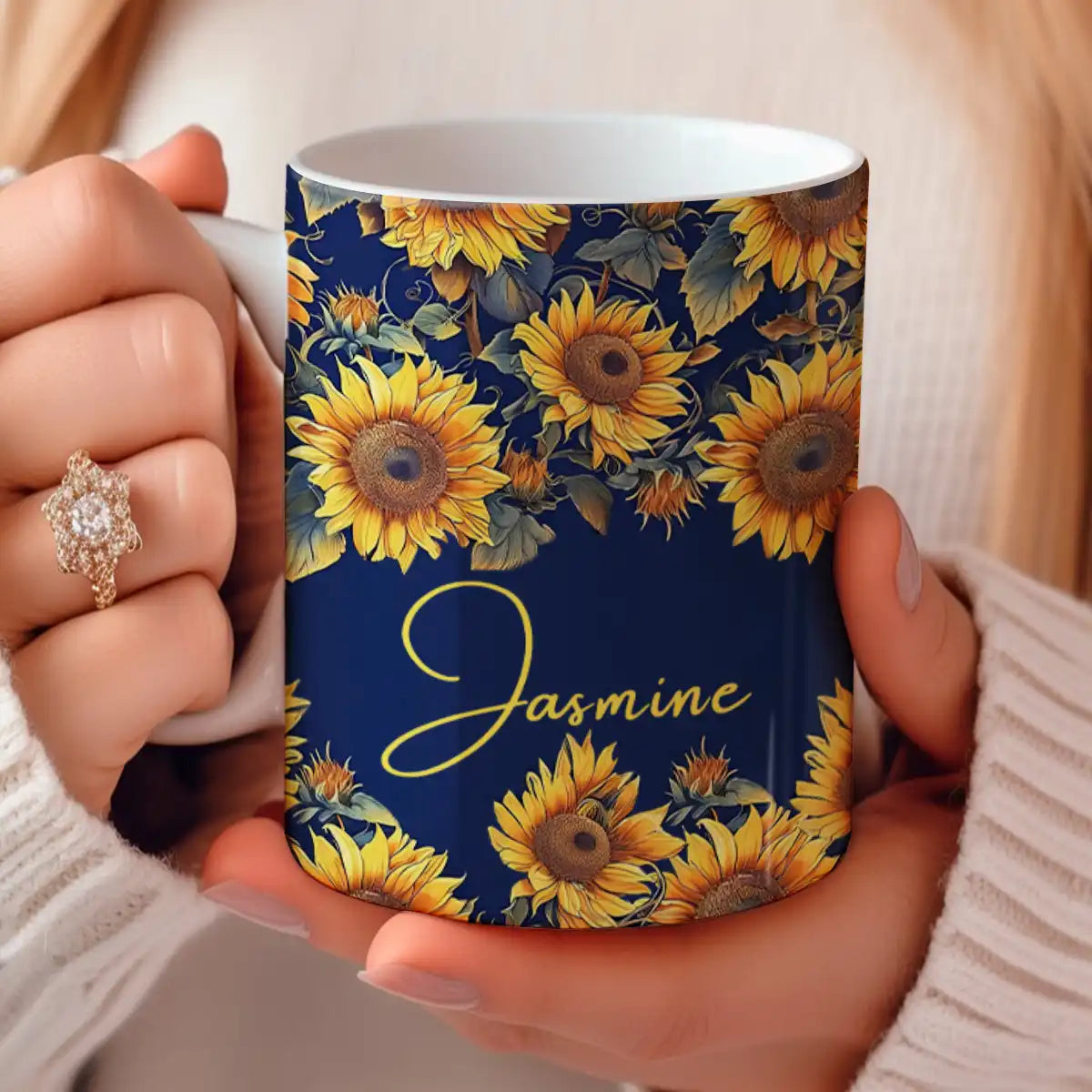 Shineful Ceramic Mug Personalized Gorgeous Sunflower