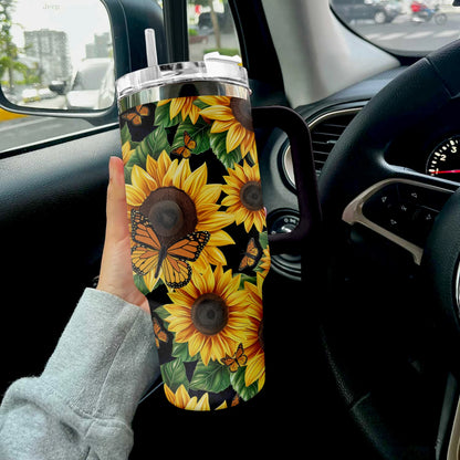 Sunflower 40 Oz Shineful™ Tumbler Beautiful Garden Mn8 40Oz