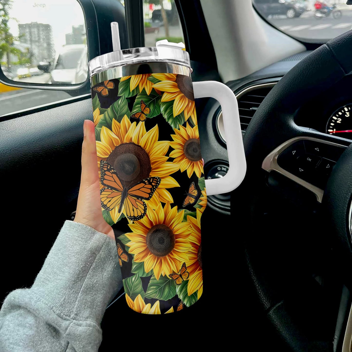 Sunflower 40 Oz Shineful™ Tumbler Beautiful Garden Mn8 40Oz