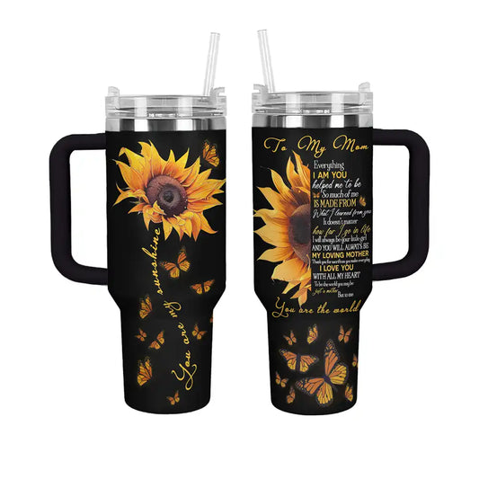 Shineful Tumbler Sunflower Mom Is The World