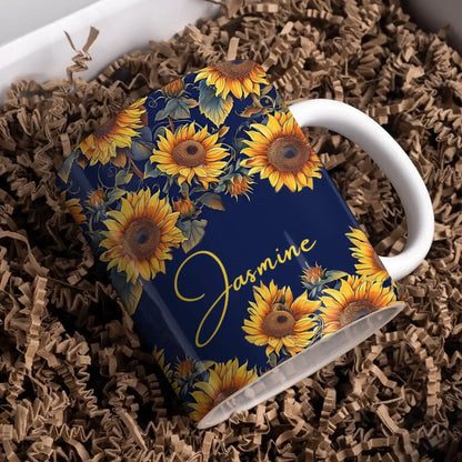 Shineful Ceramic Mug Personalized Gorgeous Sunflower