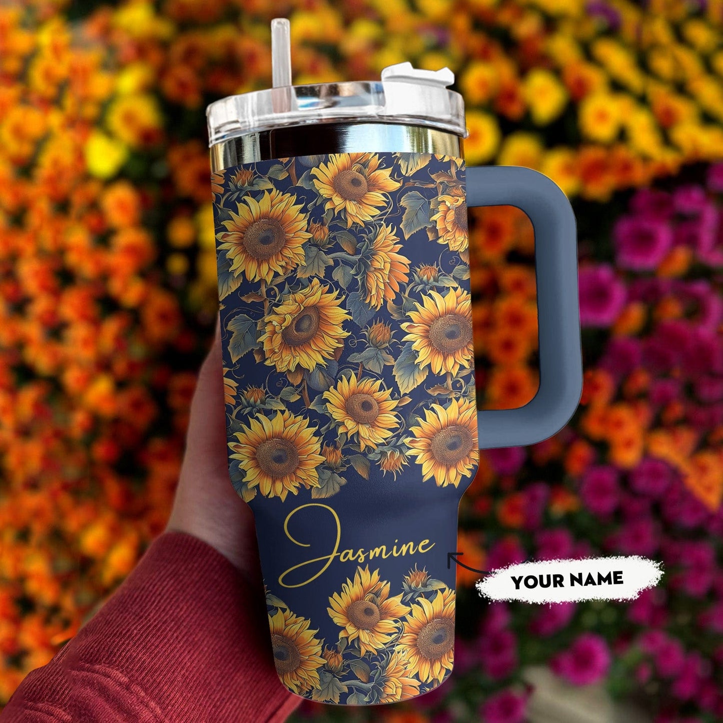 Shineful Tumbler Sunflower Personalized Gorgeous Flower