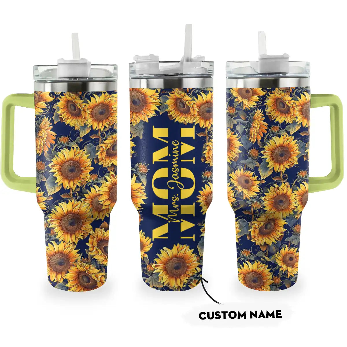 Shiny Tumbler Personalisiert Mama Sonnenblume