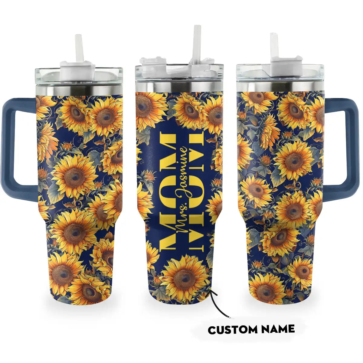 Shiny Tumbler Personalisiert Mama Sonnenblume