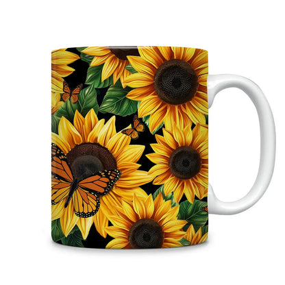 Glänzende Keramiktasse Sonnenblume Beste Mama