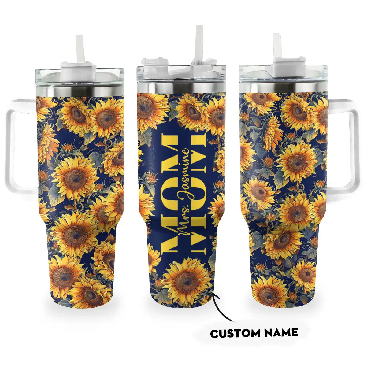 Shiny Tumbler Personalisiert Mama Sonnenblume