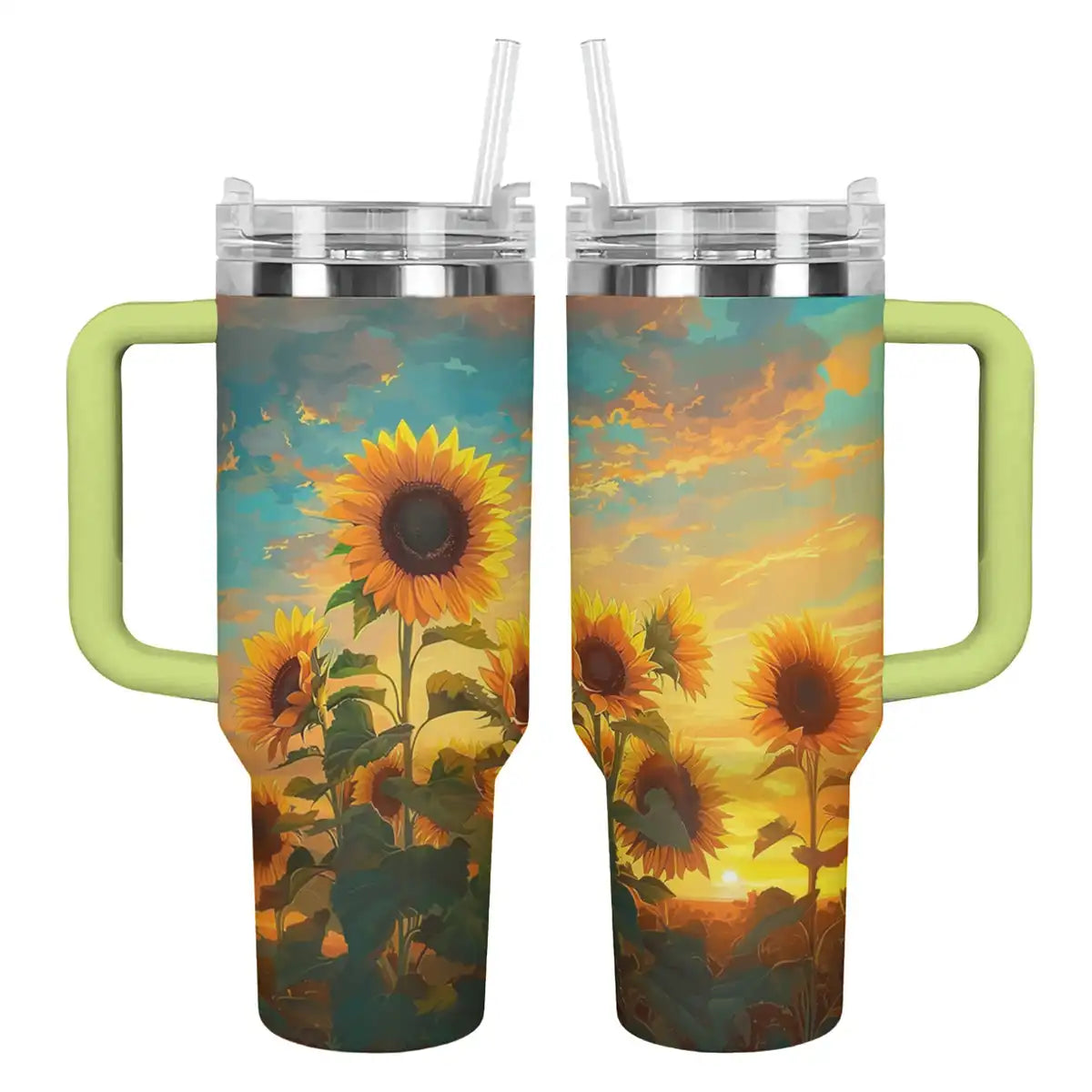 Tournesol Shineful Tumbler au coucher du soleil