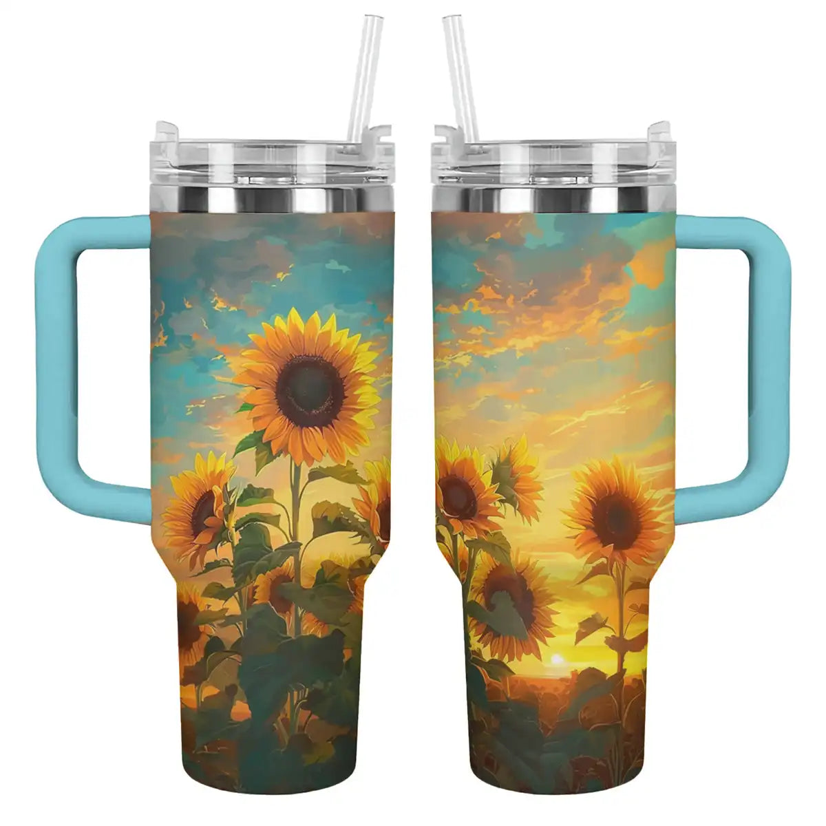 Tournesol Shineful Tumbler au coucher du soleil