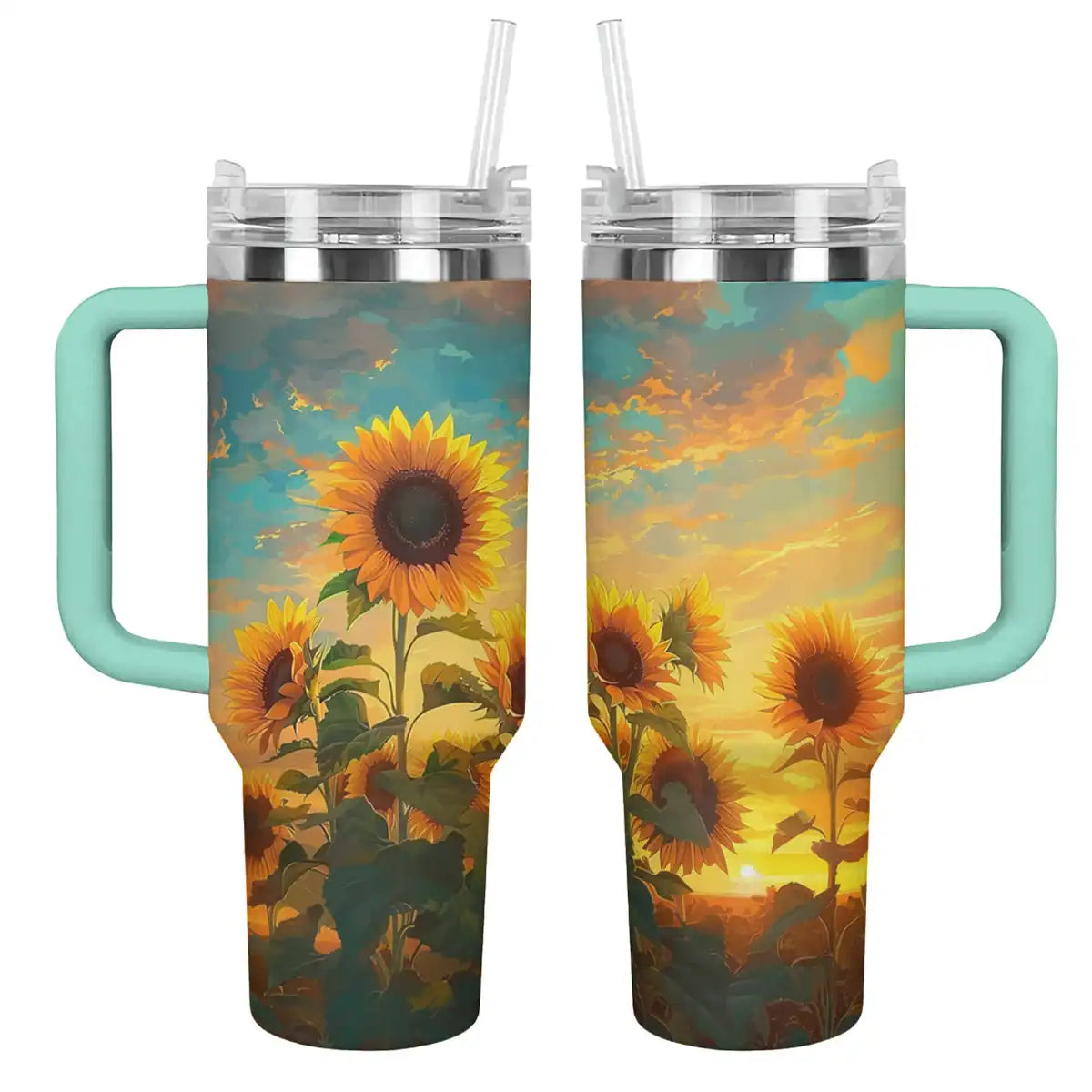 Tournesol Shineful Tumbler au coucher du soleil