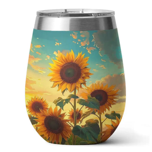 Shineful Wine Tumbler Sunflower Shining